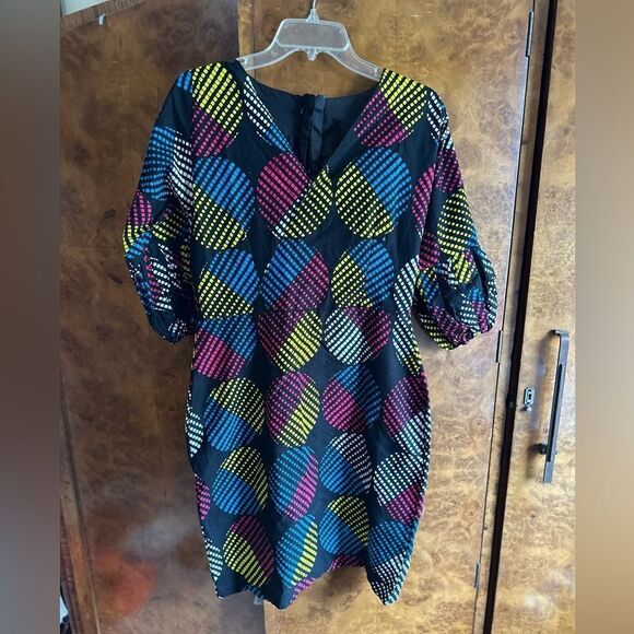 One of a kind custom Ankara peplum dress NWOT - Picture 1 of 10